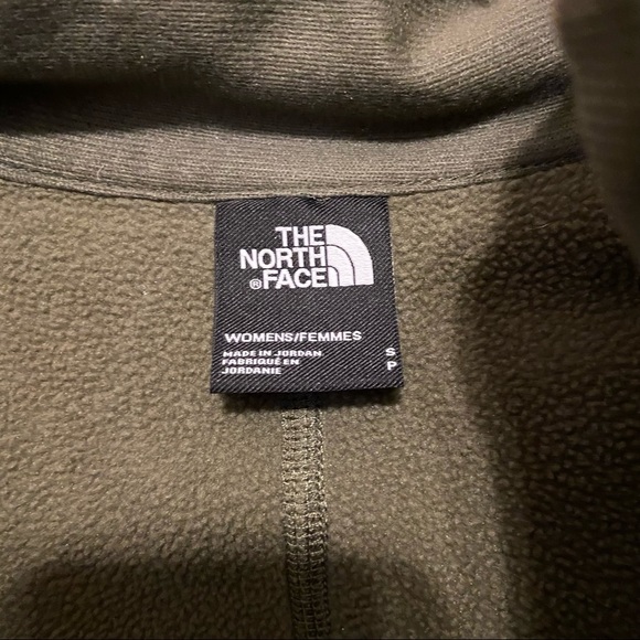 The North Face Olive Utility Jacket size small full zip lightweight fleece lined - Picture 6 of 9